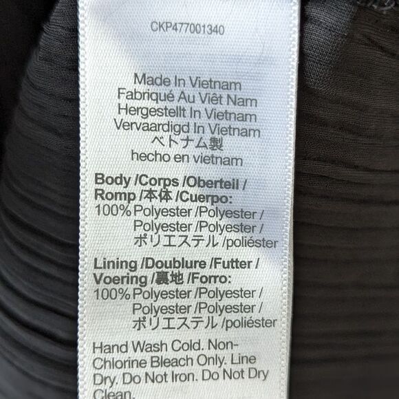 Madewell Black Plissé Pleated Mini Dress NWT Size 12 Little Black Dress Party - Picture 11 of 16